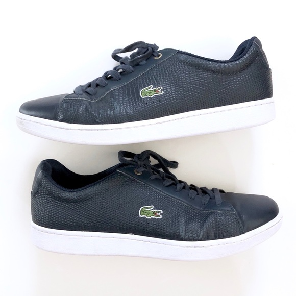 Lacoste Navy Blue Leather Sneakers 